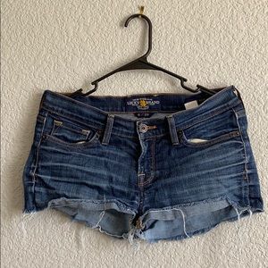 LUCKY BRAND DISTRESSED JEAN SHORTS | SIZE 8